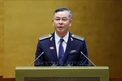 Генеральный государственный аудитор Нго Ван Туан представляет отчёт о деятельности Государственной аудиторской службы Вьетнама за срок полномочий 2021–2026 годов. (Фото: ВИА) 