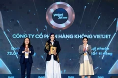 Награду получил член Совета директоров Vietjet, вице-председатель и финансовый директор Хо Нгок Йен Фыонг (в центре). (Фото: Vietjet)