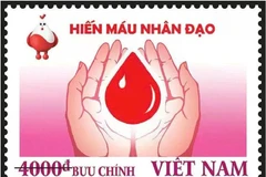 Набор марок, посвященный теме донорства крови. (Фото: ictvietnam.vn)