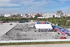 Общий вид внутреннего контейнерного терминала Танканг– Mокбай (1-й этап) в провинции Тэйнинь. Фото: ВИА. 