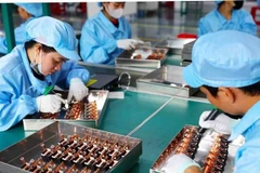 Компания SANYOU VIETNAM Electronics Co., Ltd., полностью принадлежащая китайскому капиталу и расположенная в городе Хюэ, специализируется на производстве электронных компонентов на экспорт. (Фото: ВИA)