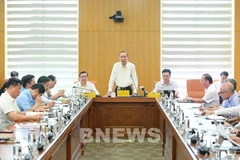 Заместитель министра сельского хозяйства и окружающей среды Фунг Дык Тьен 5 мая проводит пресс-конференцию, на которой объявляет о семи ключевых задачах (Фото: ВИA)