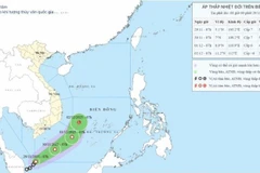 Местоположение и направление тропической депрессии. (Источник: Национальный центр гидрометеорологических прогнозов) 