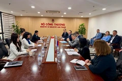 Рабочая встреча заместителя министра промышленности и торговли Фан Тхи Тханг с губернатором Пермского края Дмитрием Николаевичем Махониным. (Фото: Министерство промышленности и торговли) 