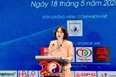 Заместитель министра Министерства здравоохранения Нгуен Тхи Лиен Хыонг выступает на конференции. (Фото: Vietnam+)