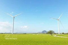 Ветропарк Дамнай в общине Тхуанбак провинции Кханьхоа в настоящее время. (Фото: ВИА)