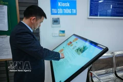 Модель «умного» пограничного пункта пропуска на международном автодорожном пункте пропуска № II Кимтхань, Лаокай. (Фото: ВИА)