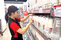 Сеть Lotte Mart Vietnam реализует около 900 товаров собственной торговой марки, произведённых во Вьетнаме в соответствии со строгими стандартами контроля качества ритейлера. (Фото: ВИА).