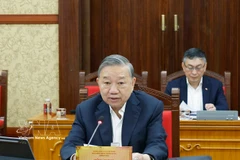 Генеральный секретарь То Лам выступает с руководящим выступлением. (Фото: ВИА)