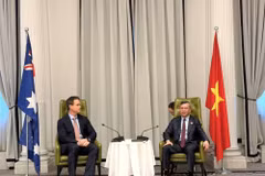 Министр финансов Нго Ван Туан проводит рабочую встречу с руководством Университета RMIT во главе с профессором Алеком Кэмероном, вице-канцлером и президентом Университета RMIT. Фото: tapchikinhtetaichinh.vn.