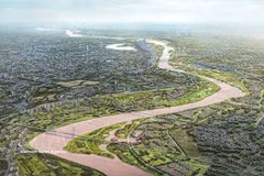 Утром 19 декабря 2025 года в квартале Футхыонг города Ханоя состоялась церемония начала строительства проекта инвестиций в создание Ландшафтного проспекта вдоль Красной реки. (Фото: ВИА)
