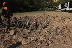 Место падения иранской ракеты в Беэр-Шеве, Израиль, 2 марта 2026 года. (Фото: ТНХ/ВИА)