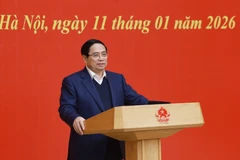 Премьер-министр Фам Минь Тьинь председательствовал на совещании по развертыванию задач на 2026 год партийной организации Правительства. (Фото: ВИА)