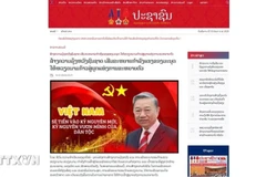 Статья опубликована на Онлайн-версии газеты Pasaxon, рупора Центрального комитета Народно-революционной партии Лаоса. (Фото: ВИА)