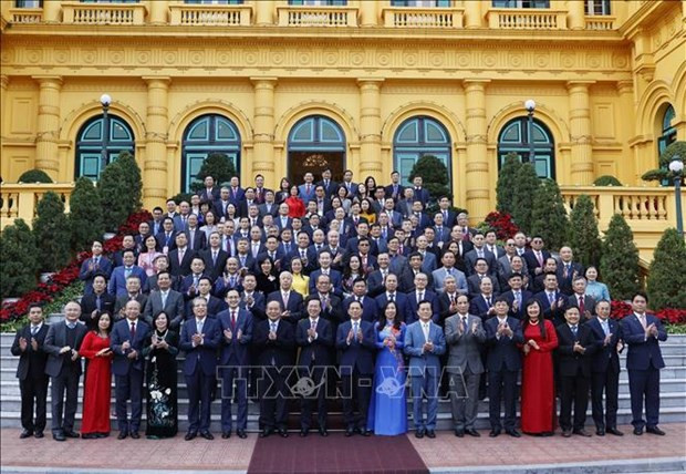 Президент Во Ван Тхыонг встретился с главами представительств Вьетнама за рубежом ảnh 2 Президент Во Ван Тхыонг встретился с главами представительств Вьетнама за рубежом ảnh 2