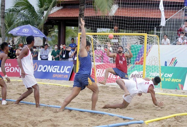 SEA Games 31: Мужская сборная Вьетнама по пляжному гандболу одержала победу над Филиппинами со счетом 2:0 ảnh 1 SEA Games 31: Мужская сборная Вьетнама по пляжному гандболу одержала победу над Филиппинами со счетом 2:0 ảnh 1
