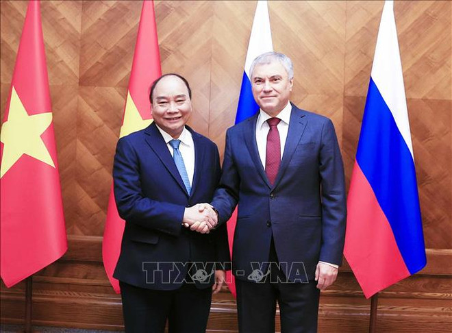 Президент Нгуен Суан Фук имел встречу с Председателем Государственной Думы России Вячеславом Володиным ảnh 1 Президент Нгуен Суан Фук имел встречу с Председателем Государственной Думы России Вячеславом Володиным ảnh 1