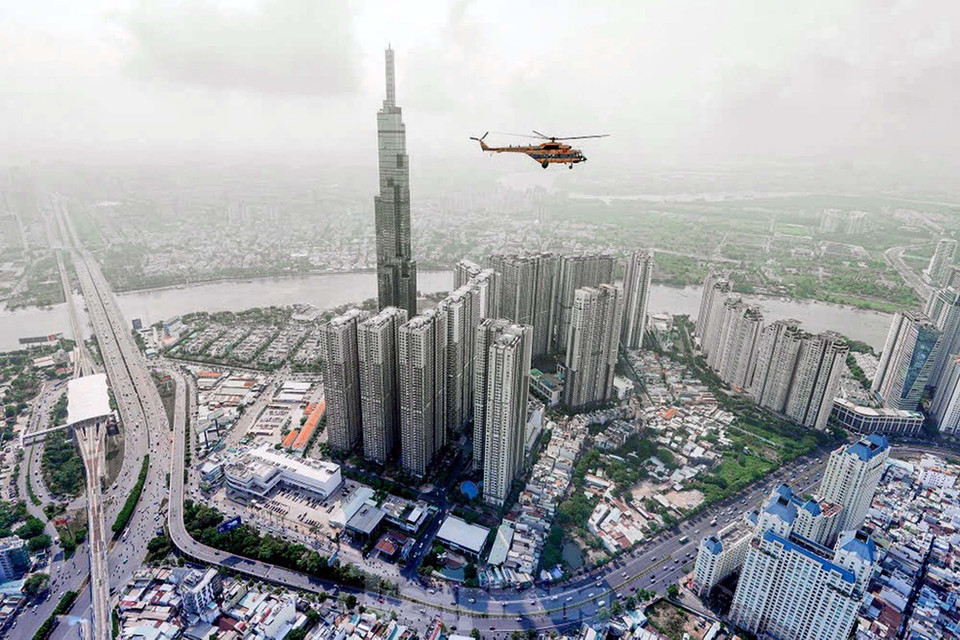 Здание Landmark 81 в элитном жилом районе Vinhome Central — самое высокое здание в Хошимине на сегодняшний день (Фото: ВИА)