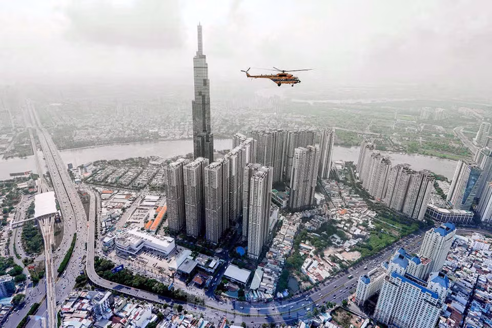Здание Landmark 81 в элитном жилом районе Vinhome Central — самое высокое здание в Хошимине на сегодняшний день (Фото: ВИА)