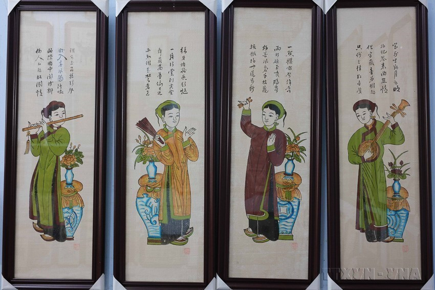Народные картины Донгхо делятся на множество видов: обрядовые, поздравительные, исторические, сюжетные, картины-пословицы, пейзажные и отражающие быт (2025) (Фото: ВИА)