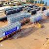 Груз объемом 1200 тонн модулей был экспортирован в Сингапур компанией Doosan Enerbility Vietnam Heavy Industry Co., Ltd., провинции Куангнгай (Фото: ВИА)