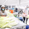 Швейное производство экспортной продукции для японского рынка на швейной компании «Хынгвьет» в провинции Хынгйен (Фото: ВИА)