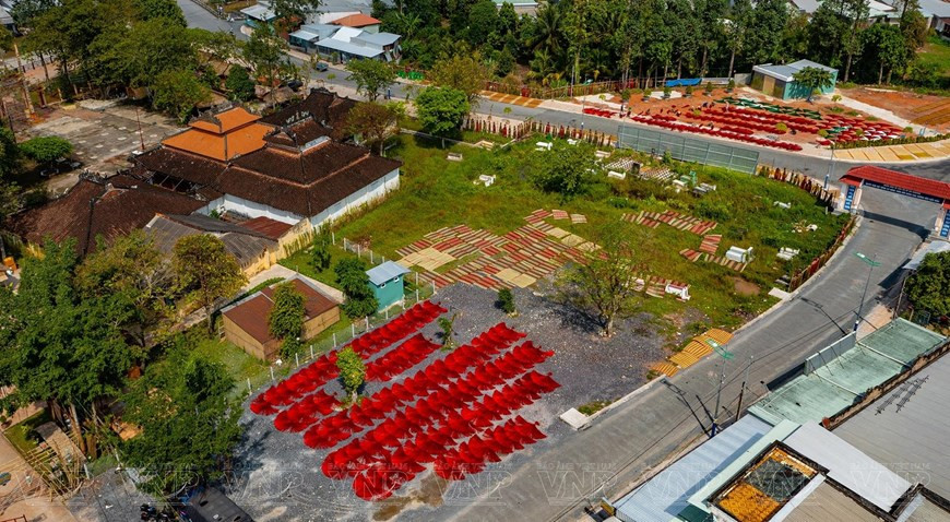 Яркие сцены в деревне циновок Зиньйен в общине Зиньйен, уезд Лапво, провинция Донгтхап. (Фото: ВИА)