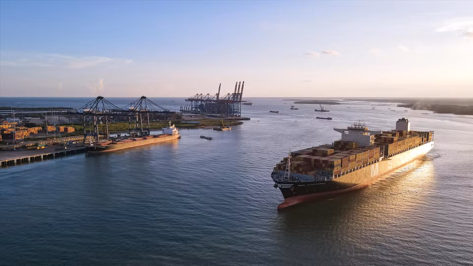 Судно MSC ALEXANDRA общим тоннажем 165.908 тонн, длиной 365,5 м пришвартовано в SSIT для выгрузки почти 12.000 ДФЭ груза. (Фото: ВИА)