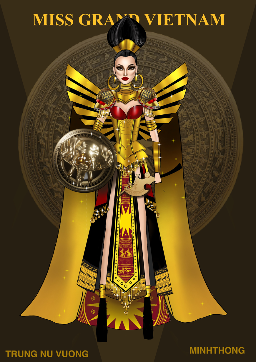 Наряд «Королева Чынг» Нгуен Минь Тхонга. (Фото: Vietnam+)