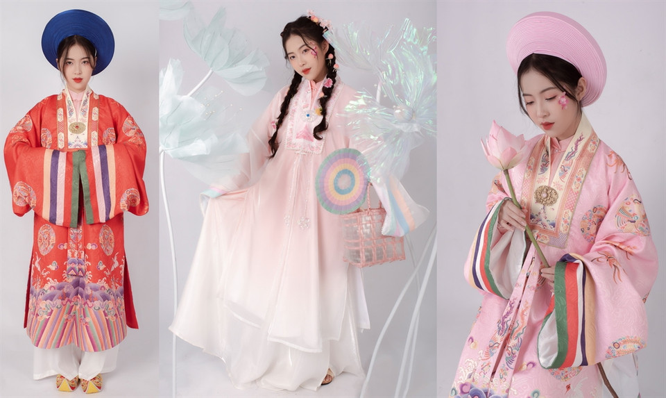 Вьетнамские древние костюмы от дизайнера Нгуен Минь Чау