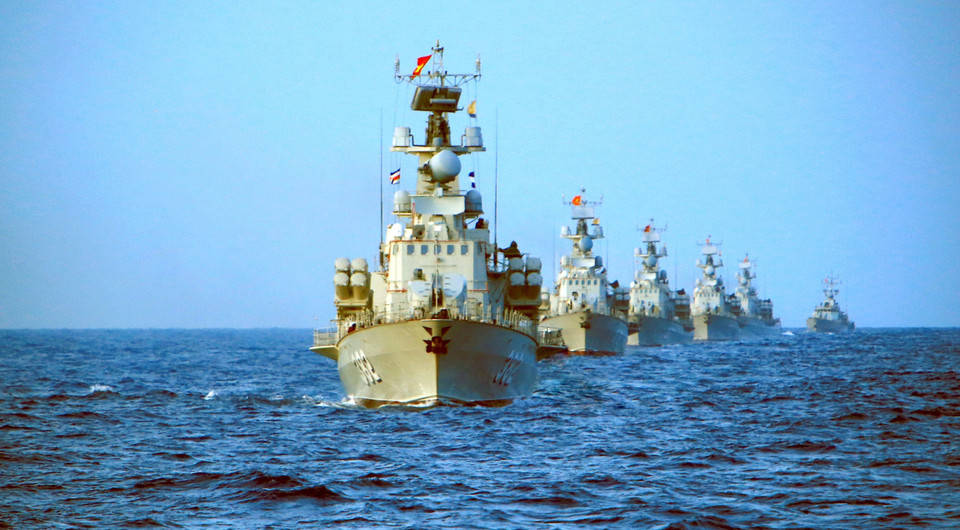 Корабли 167-й бригады тренируются в море. (Фото: ВИА)