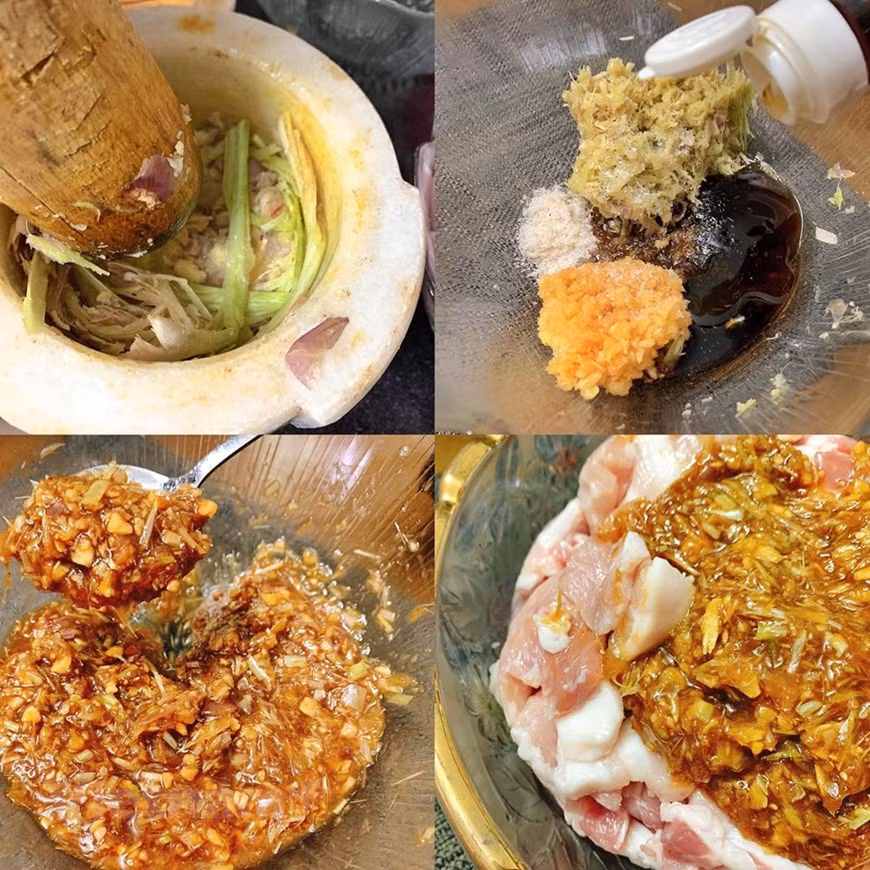 В “Бунча по-ханойски” мясо отделяют от лапши. Мясо на самом деле находится в соусе для макания. Вы берете лапшу палочками, макаете ее в соус, а затем едите вместе со свининой и вьетнамскими травами. Другое заметное отличие - соус для макания. Соус для “Бун Тхит Ныонг” имеет немного более соленый вкус. В то время как соус для “Бунча по-ханойски” имеет немного более сладкий вкус. Из-за мягкой версии жареное мясо добавляется в соус в “Бунча по-ханойски”, и этот соус часто называют бульоном. Вы часто будете видеть гранулы восхитительного жира, плавающие на поверхности бульона. Я много раз брал миску и глотал мясной, сладко-кислый и пряный бульон. (Фото: Vietnam+)