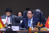 Премьер-министр Фам Минь Тьинь выступает на пленарном заседании саммита G20. Фото: ВИА.