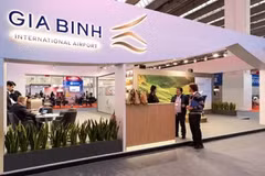 Стенд международного аэропорта Зябинь на форуме Routes World 2026. Фото: baoquocte.vn.