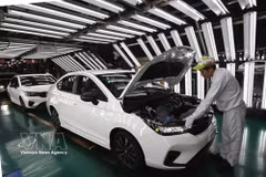 Производство автомобилей на заводе Honda Vietnam, район Виньфук, провинция Футхо. Фото: ВИА.
