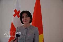 Заместитель Премьер-министра, министр иностранных дел Грузии Мака Бочоришвили дает интервью корреспонденту ВИА в Восточной Европе. Фото: ВИА.