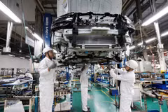 Производство автомобилей на заводе Honda во Вьетнаме, район Виньфук, провинция Футхо. Фото: ВИА.