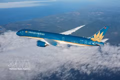 Самолёт авиакомпании Vietnam Airlines, выполняющий рейс в Европу. Иллюстративное фото: ВИА.