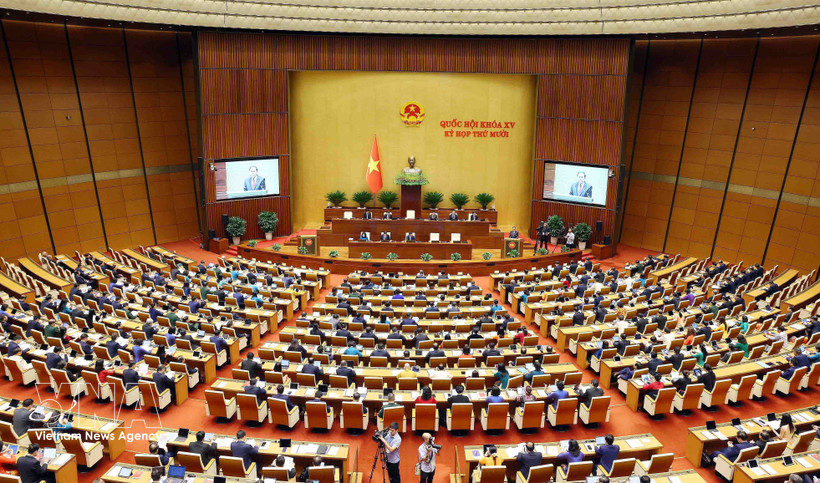 Общий вид торжественного открытия 10-й сессии Национального собрания XV созыва. (Фото: ВИА).