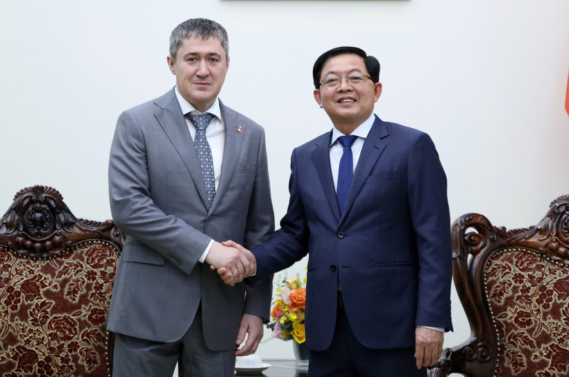 Вице-премьер Хо Куок Зунг принимает губернатора Пермского края РФ (Фото: chinhphu.vn)