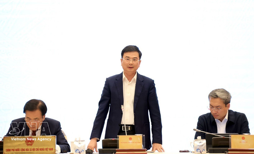 Заместитель Председателя Госбанка Вьетнама Фам Тхань Ха ответил на вопросы журналистов (Фото: ВИА)