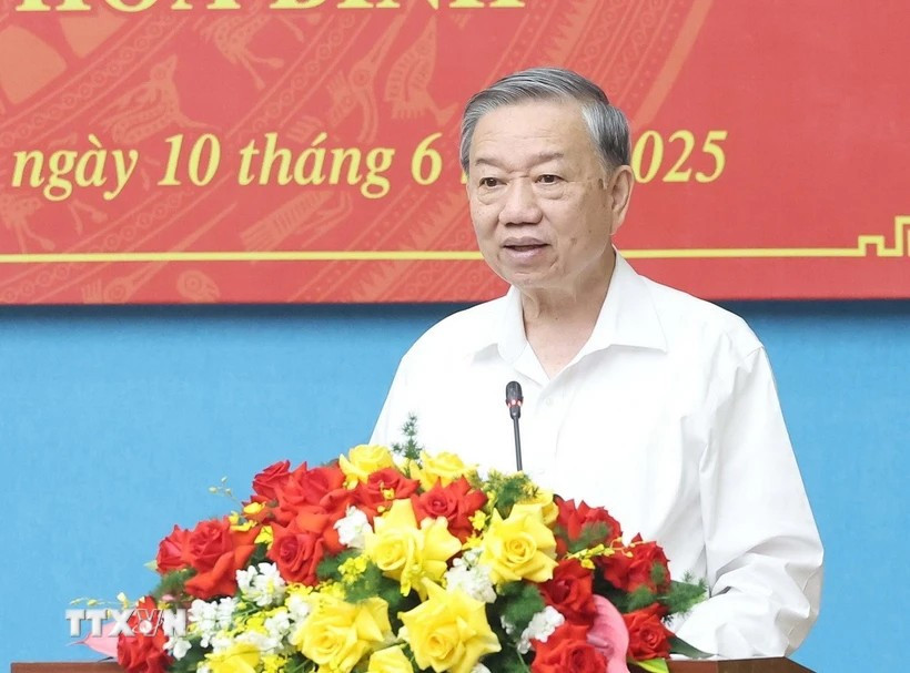 Генеральный секретарь То Лам выступает на мероприятие (Фото: ВИА)