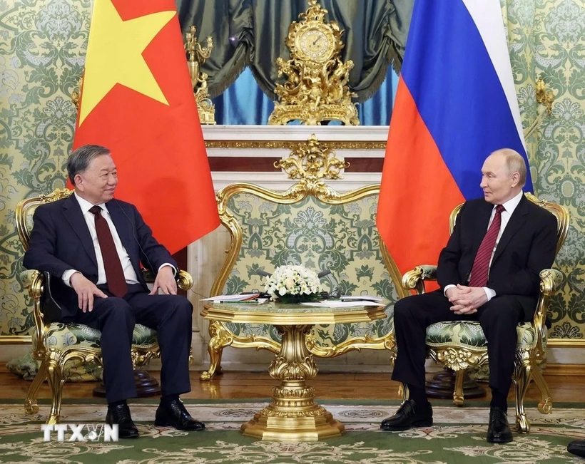 Генсек То Лам провел встречу с президентом России Владимиром Путиным (Фото: ВИА)