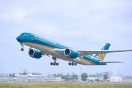 Широкофюзеляжный самолёт Airbus A350 авиакомпании Vietnam Airlines. Фото: Vietnam+.