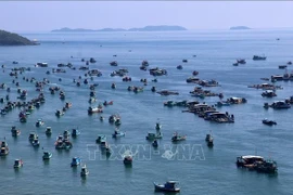 Рыболовные суда рыбаков в акватории Антхой города Фукуок (провинция Кьенгянг). Фото: ВИА.