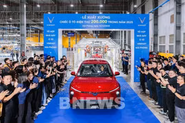 Завод VinFast выпустил 200-тысячный электромобиль в 2025 году. Фото: ВИА.