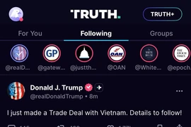 Президент США Дональд Трамп объявил о достижении торгового соглашения с Вьетнамом. Фото: Скриншот.