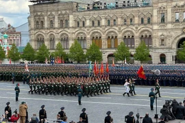 Колонна Вьетнамской армии провела генеральную репетицию парада на Красной площади. Фото: ВИА.