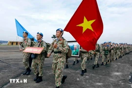 Миротворческие силы Вьетнама отправляются из международного аэропорта Нойбай (Ханой) для выполнения миссии ООН в составе миссии UNISFA. Иллюстративное фото. Фото: ВИА.