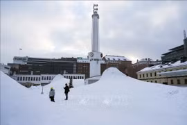 Снежная буря парализовала транспортное сообщение в Финляндии. Фото: AFP/ВИА.